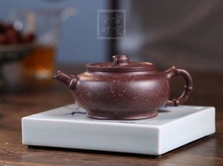 《金砂竹韻》宜興紫砂壺純手工底槽青，段泥泡茶壺