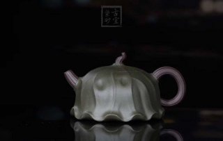 《荷葉》宜興名家紫砂壺工藝美術(shù)師手工民國綠，紫泥功夫茶具茶壺家用